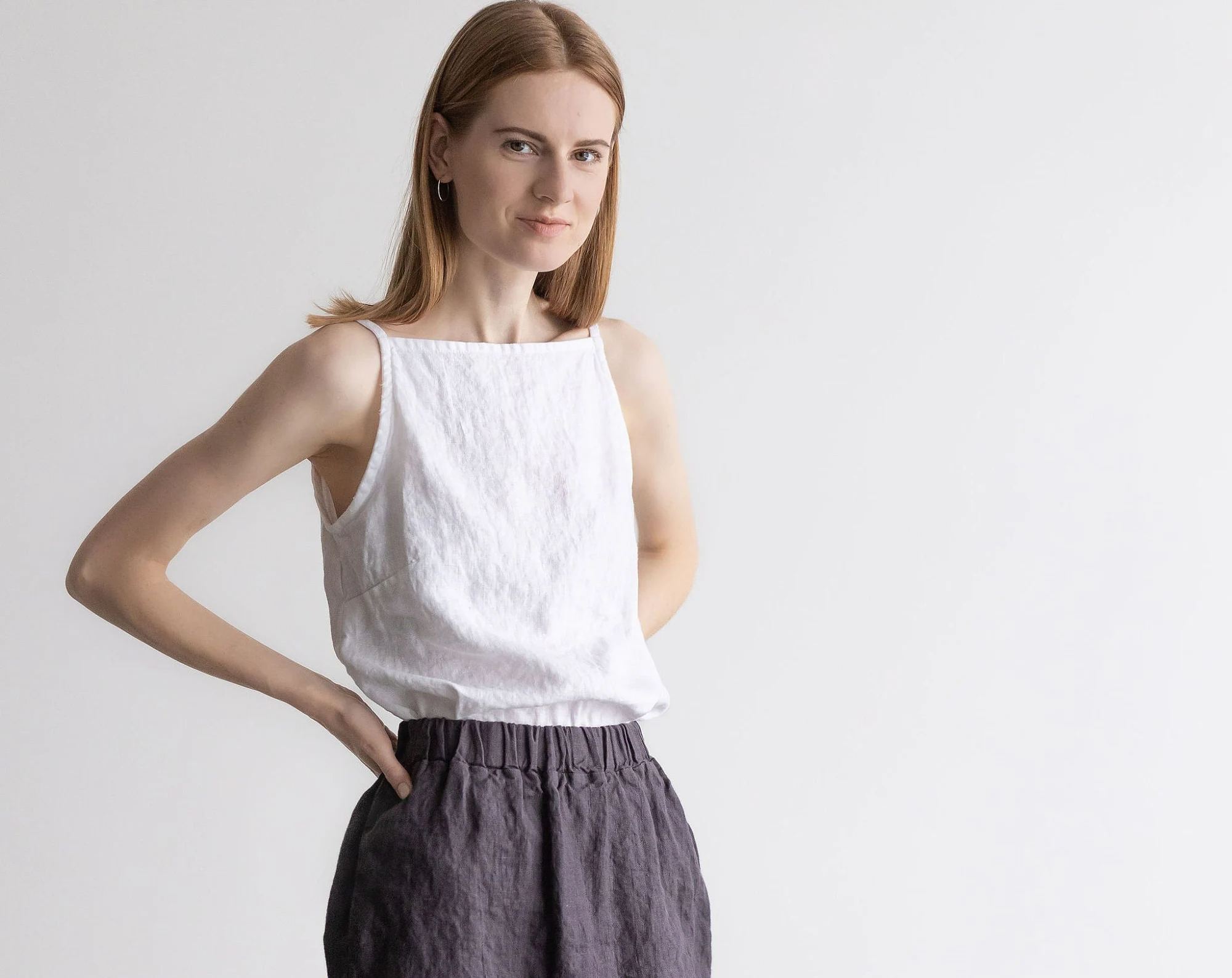 Square Summer Linen Vest - Image 4
