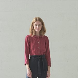Women's Linen Button-Down Shirt