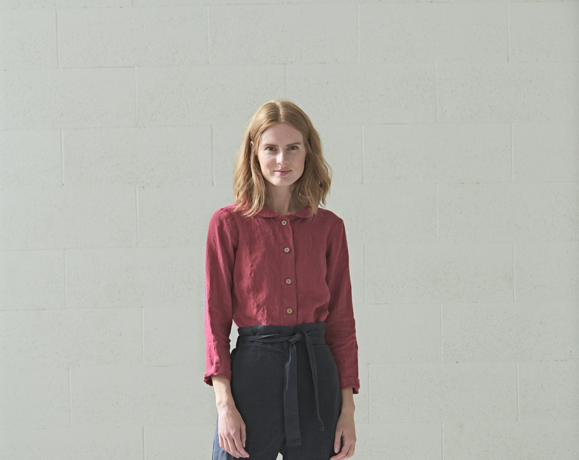 Women's Linen Button-Down Shirt