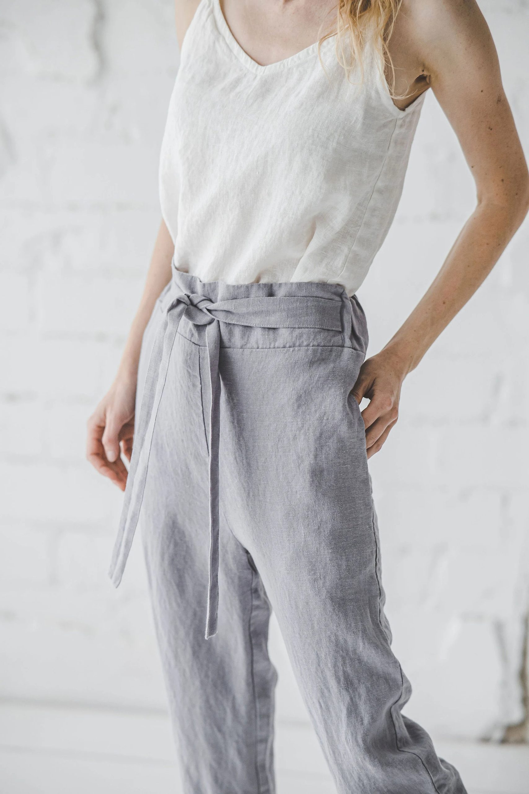 Women's Linen Drawstring Pants for Relaxed Comfort