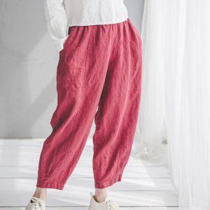 Women's linen harem pants