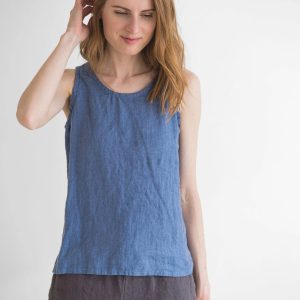 Summer essential women's linen sleeveless vest