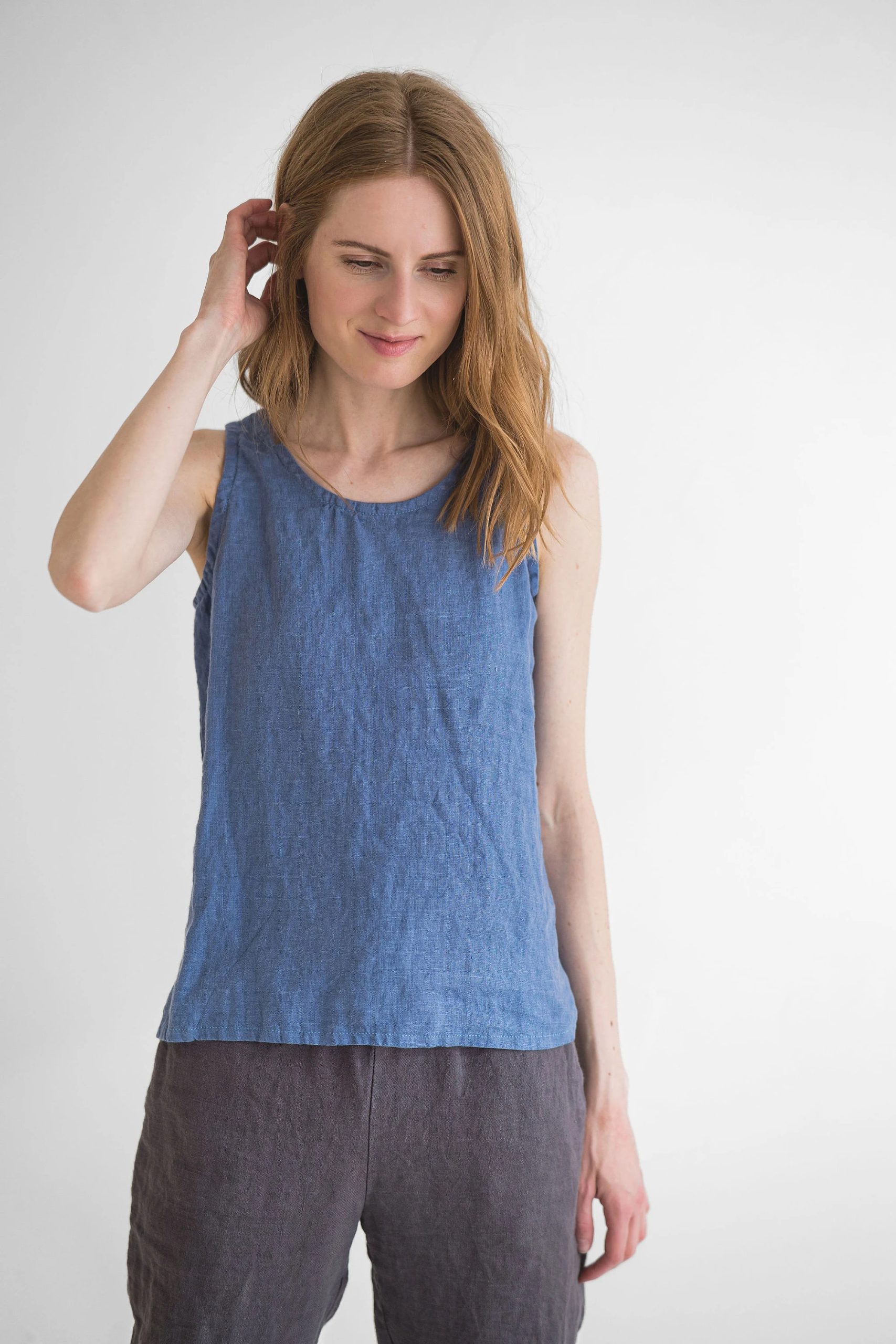 Summer essential women's linen sleeveless vest