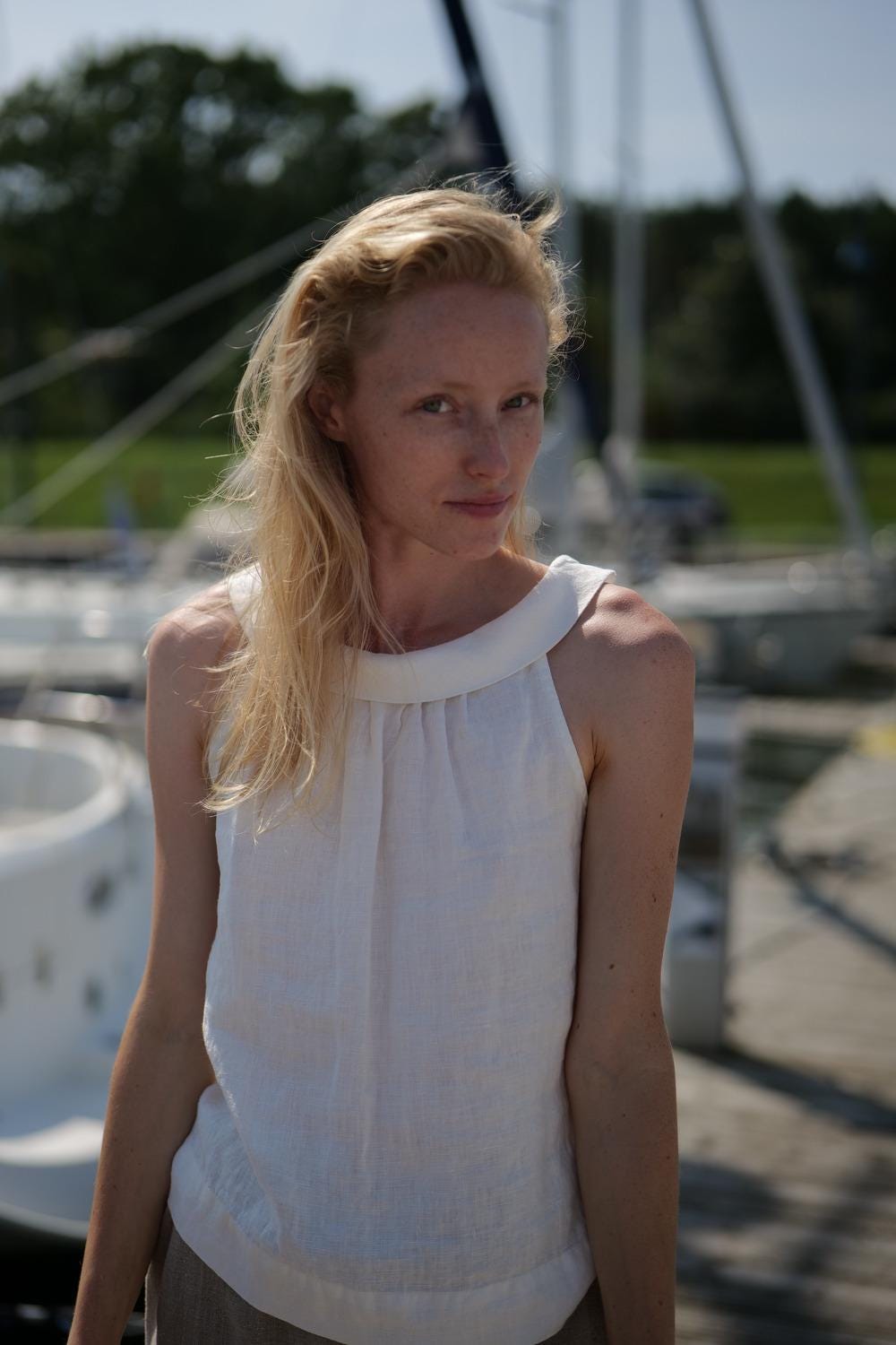 Elegant collar casual summer shirt