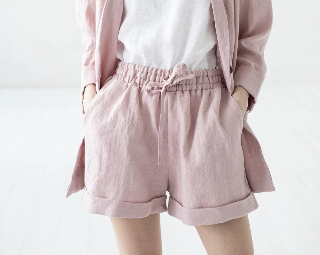 Women's Linen Roll-Up Shorts - Image 5