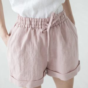 Women's Linen Roll-Up Shorts