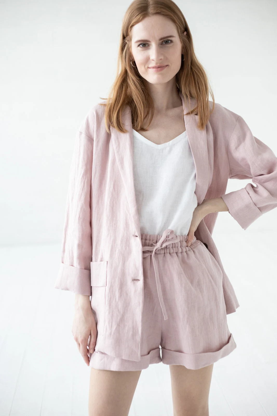 Women's Linen Roll-Up Shorts - Image 2