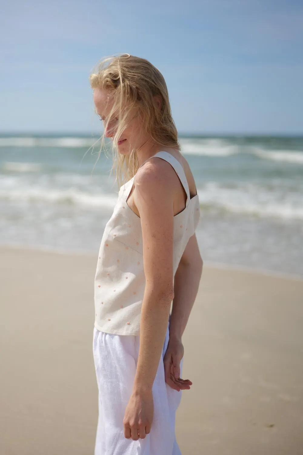 Women's Square Neck Polka Dot Vacation Camisole - Image 6