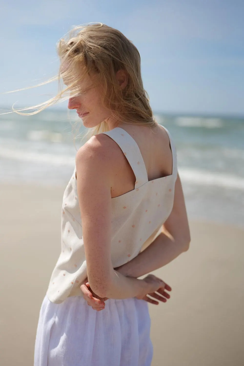 Women's Square Neck Polka Dot Vacation Camisole - Image 4