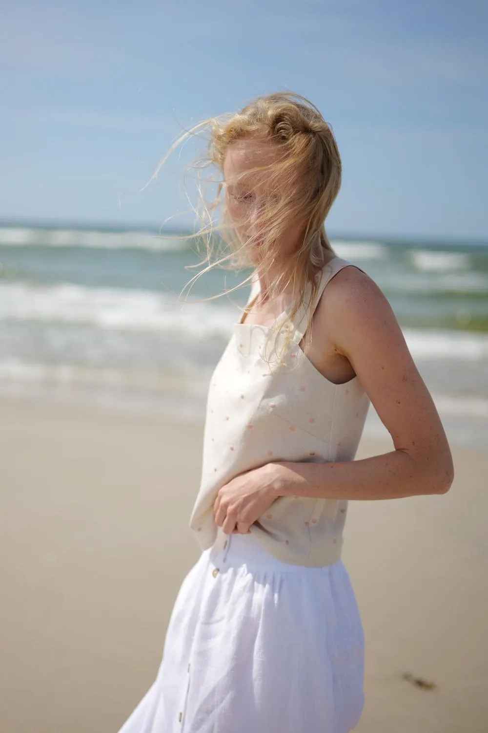 Women's Square Neck Polka Dot Vacation Camisole