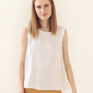 Summer women's linen sleeveless top